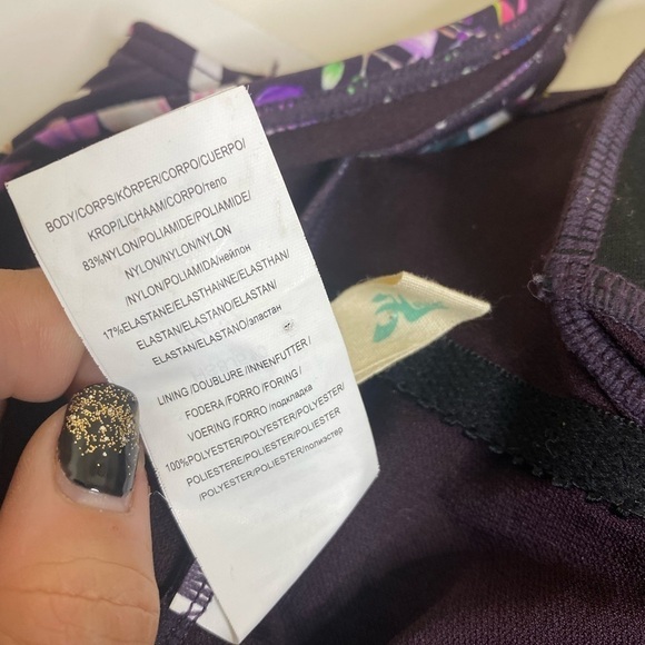 HOBIE floral one piece Swimsuit size large - Picture 8 of 9